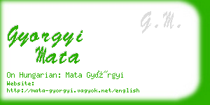 gyorgyi mata business card